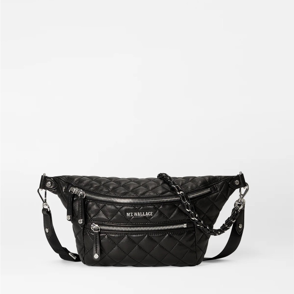 NWT MZ Wallace Quilted Black Leather Small Crosby Sling Holiday 2024 Limited Ed